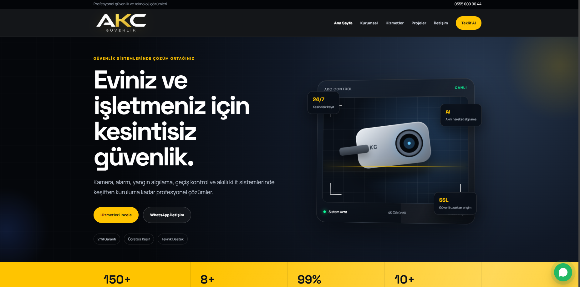 AKC Güvenlik - Kurumsal Web Sitesi